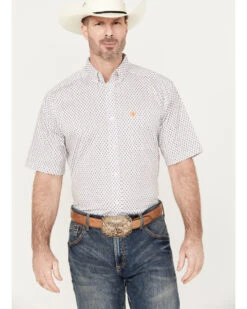 Ariat Men's Mayson Diamond Geo Print Short Sleeve Button Down Western Shirt -Â Tall