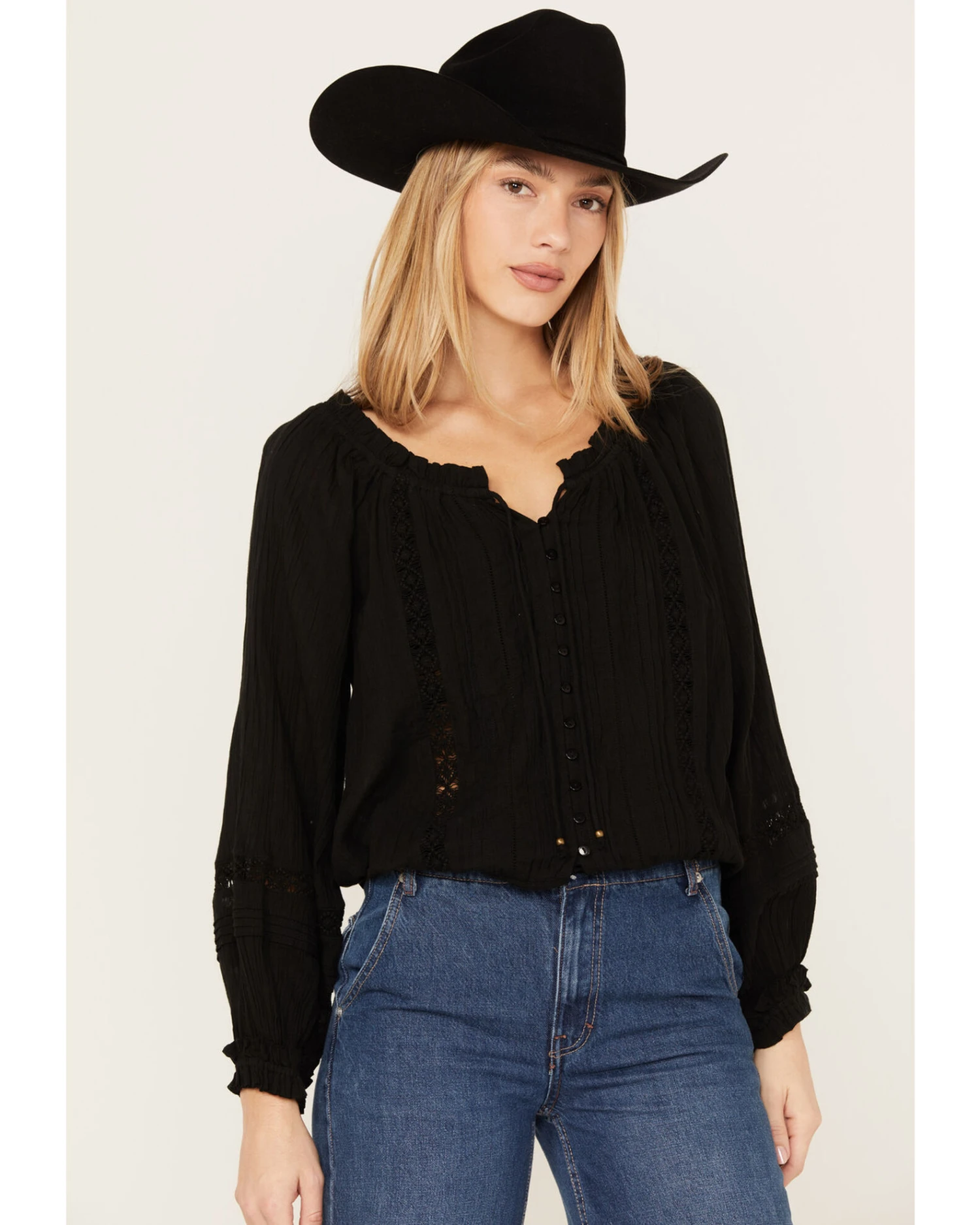 Revel Women's Long Sleeve Peasant Top - Image 2