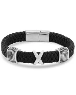 Montana Silversmiths Men's Strength Multiplied Leather Bracelet 