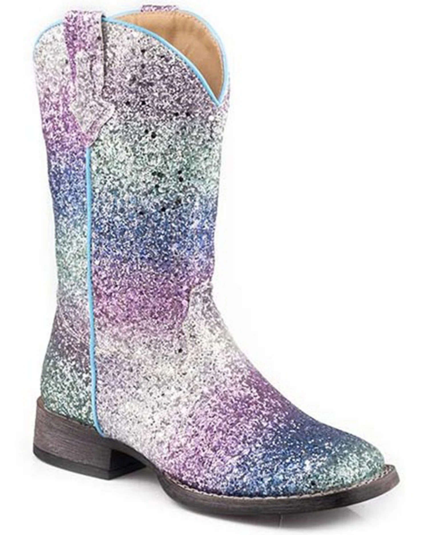 Roper Little Girls' Glitter Galore Western Boots - Square Toe